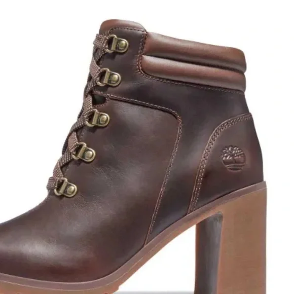Timberland Women's Brown Allington Heeled Ankle Boots - Picture 6 of 10